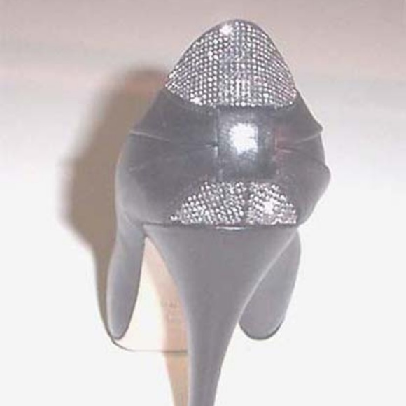 VALENTINO black lthr stud crystals detail pumps 36 - Picture 7 of 8